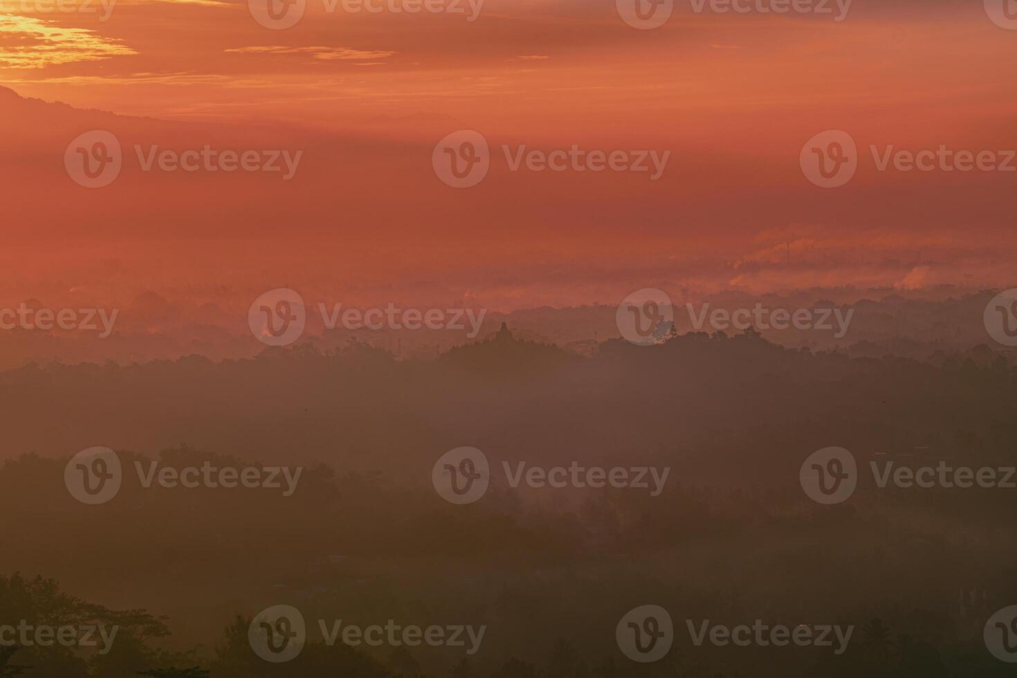 paesaggio di Borobudur foto