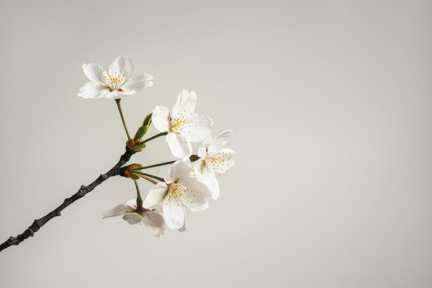 incontaminato bianca ciliegia fiori foto