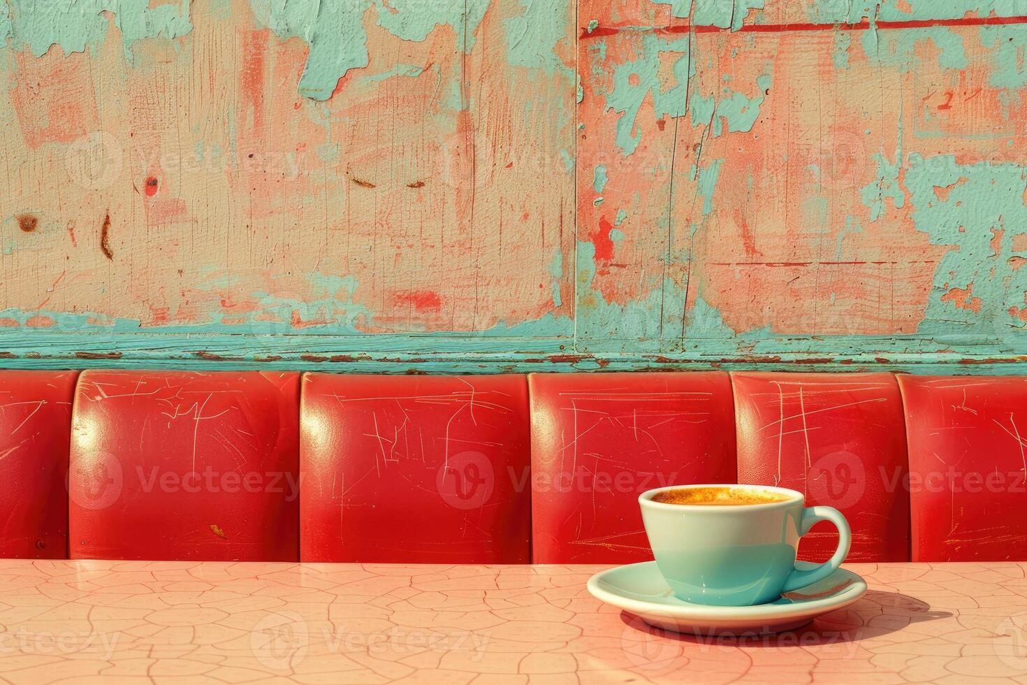 mattina caldo tazza di caffè nel il bar tavolo professionale pubblicità cibo fotografia foto