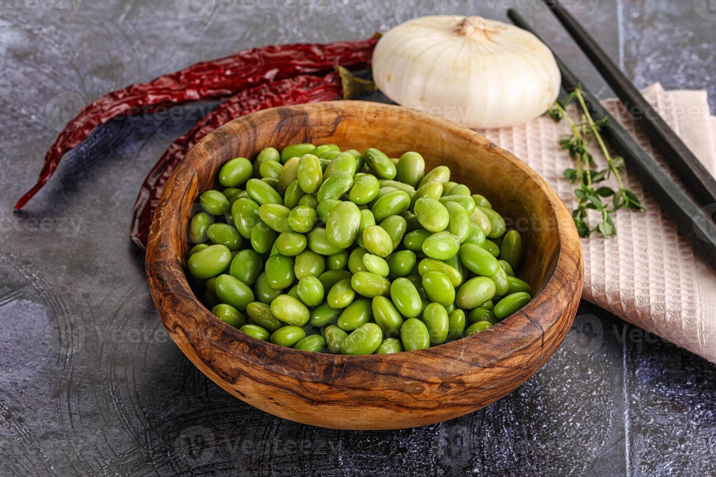 ciotola di delizioso fagioli di soia fagioli foto