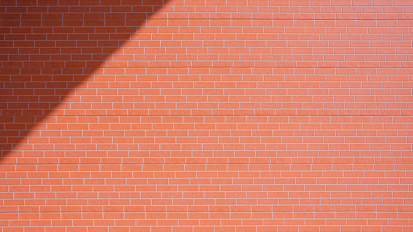luce del sole e ombra su arancia mattone modello superficie di prefabbricato inteligente tavola parete sfondo foto