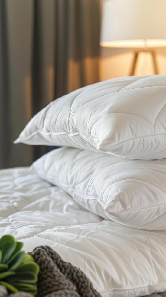felpa bianca cuscini su letto foto