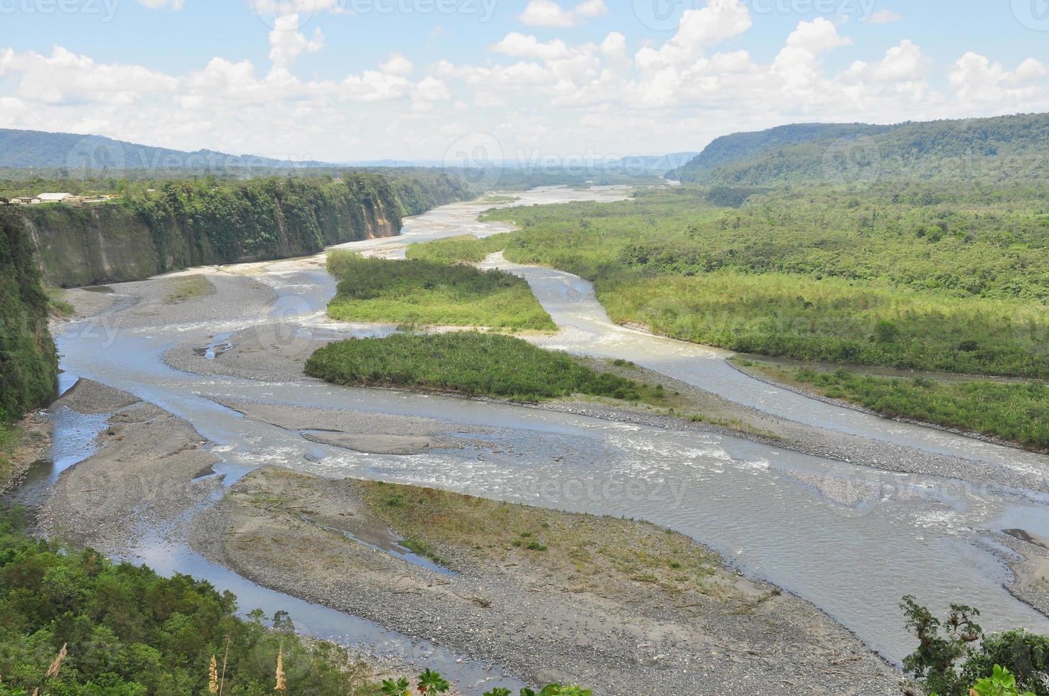 vista del fiume pastaza, ecuador foto