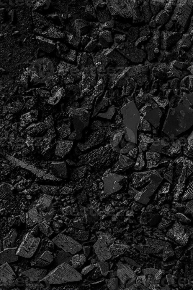 artistico caos, astratto sfondo di distrutto nero ombretto polvere. foto