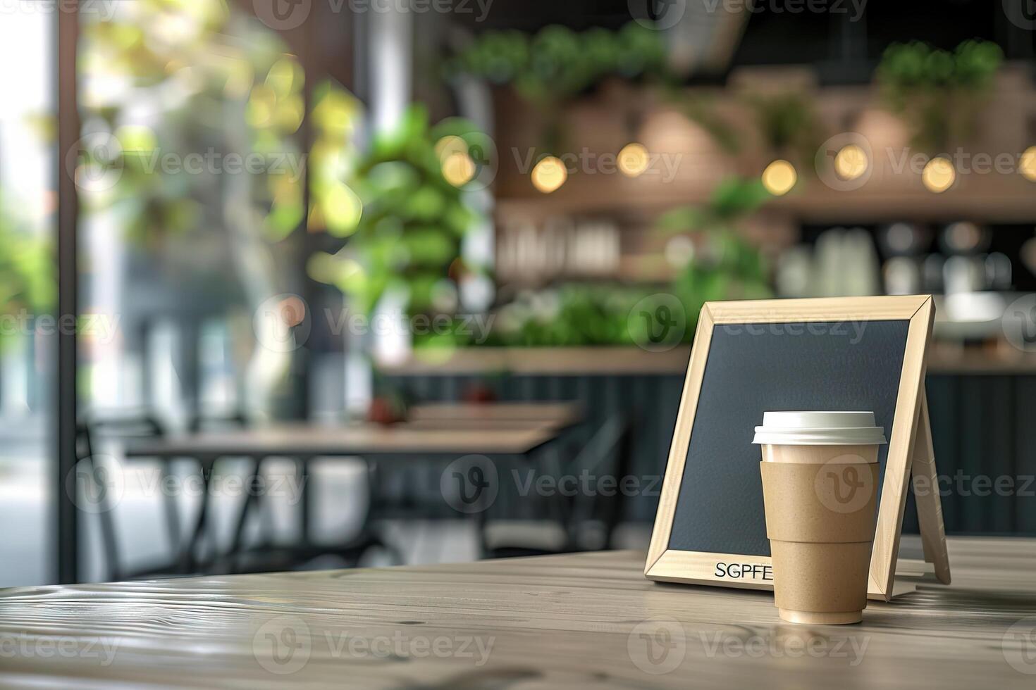 ai generato caffè tazza su In piedi con speciale offrire nel moderno ufficio. foto