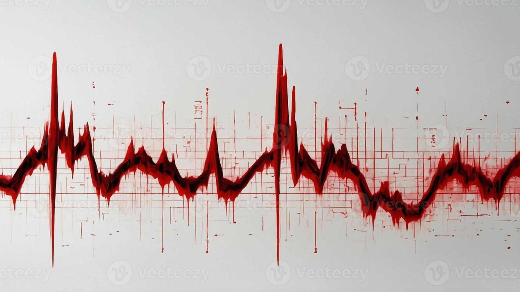 cardiogramma nel rosso su un' bianca sfondo foto