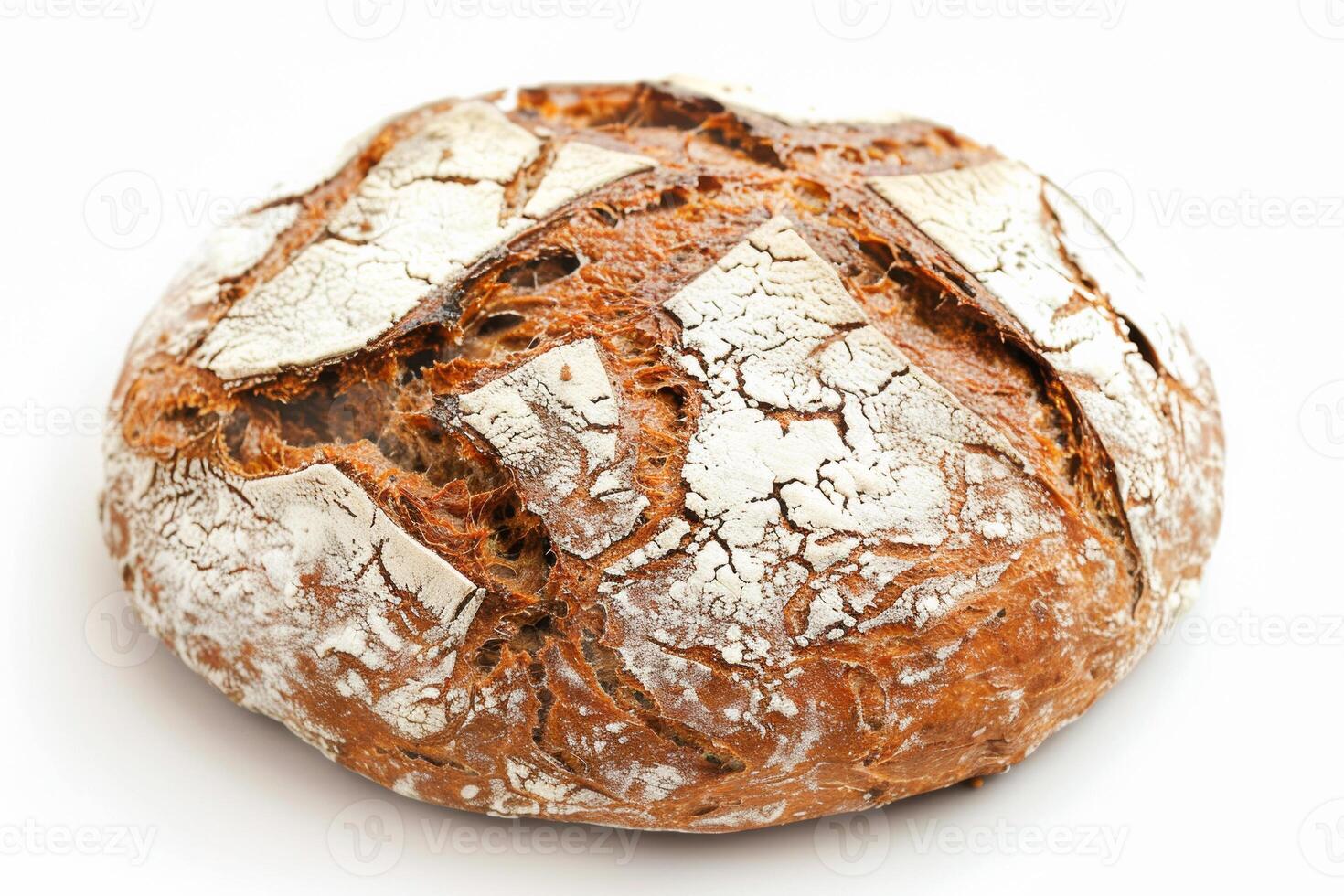 pagnotta di buio pane su un' bianca sfondo. foto