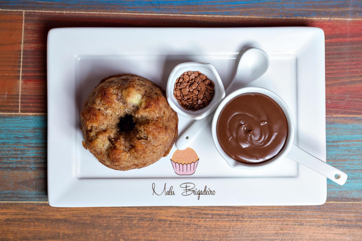 torta di banane con cioccolato foto