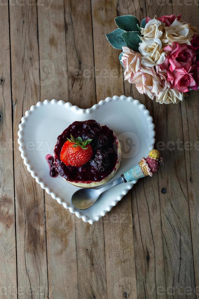 cheesecake con fragole foto