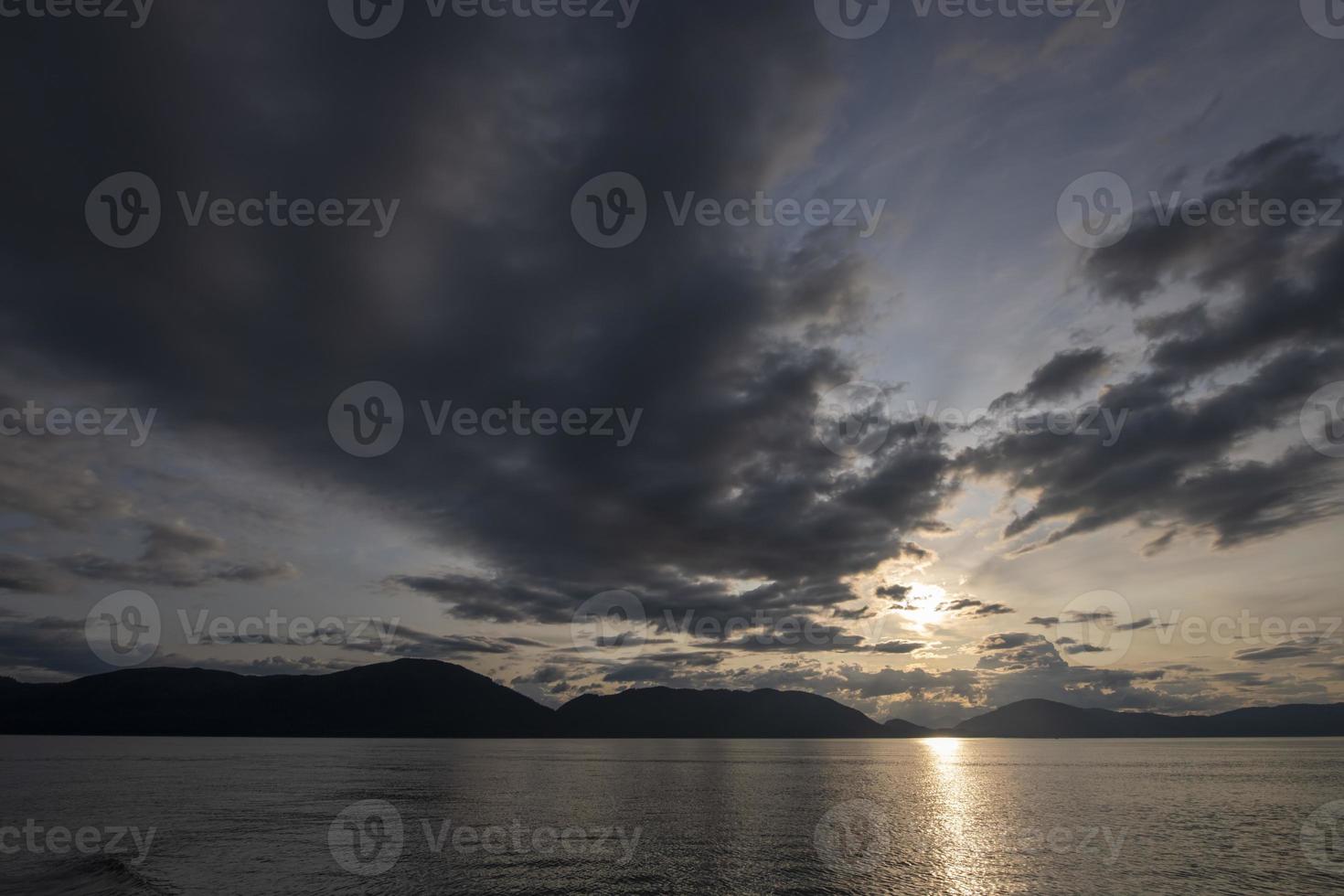 passaggio di stephens tramonto, alaska foto