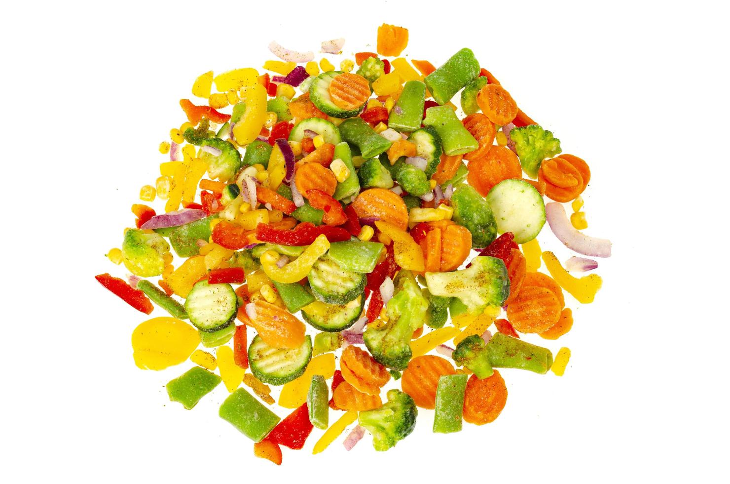 mix di verdure surgelate tritate. mangiare sano. foto in studio