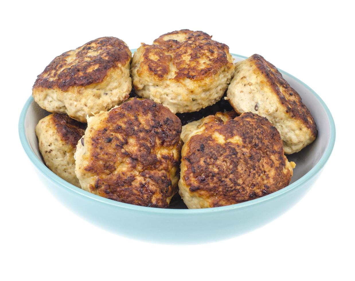 cotolette fatte in casa da carne macinata. foto in studio.