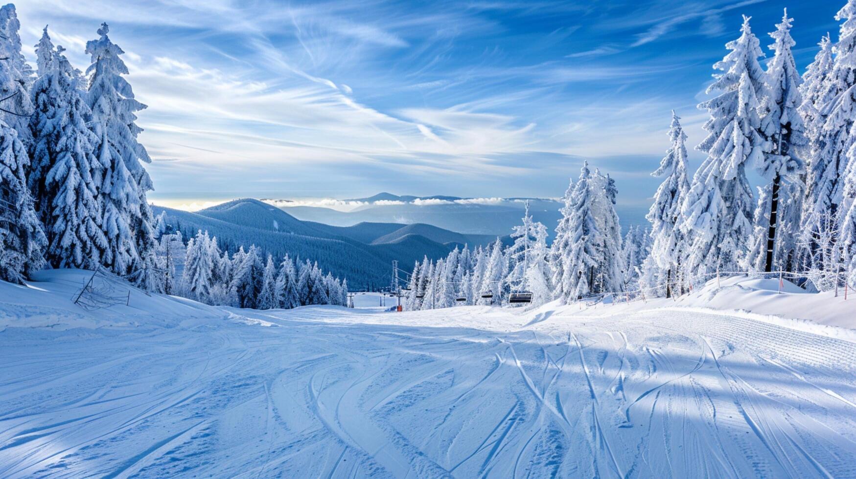 bellissimo inverno natura paesaggio sorprendente montagna foto