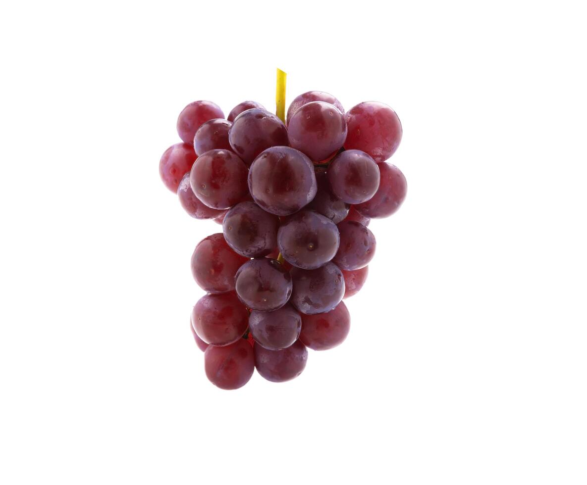 fresco rosso uva isolato su un' bianca sfondo foto
