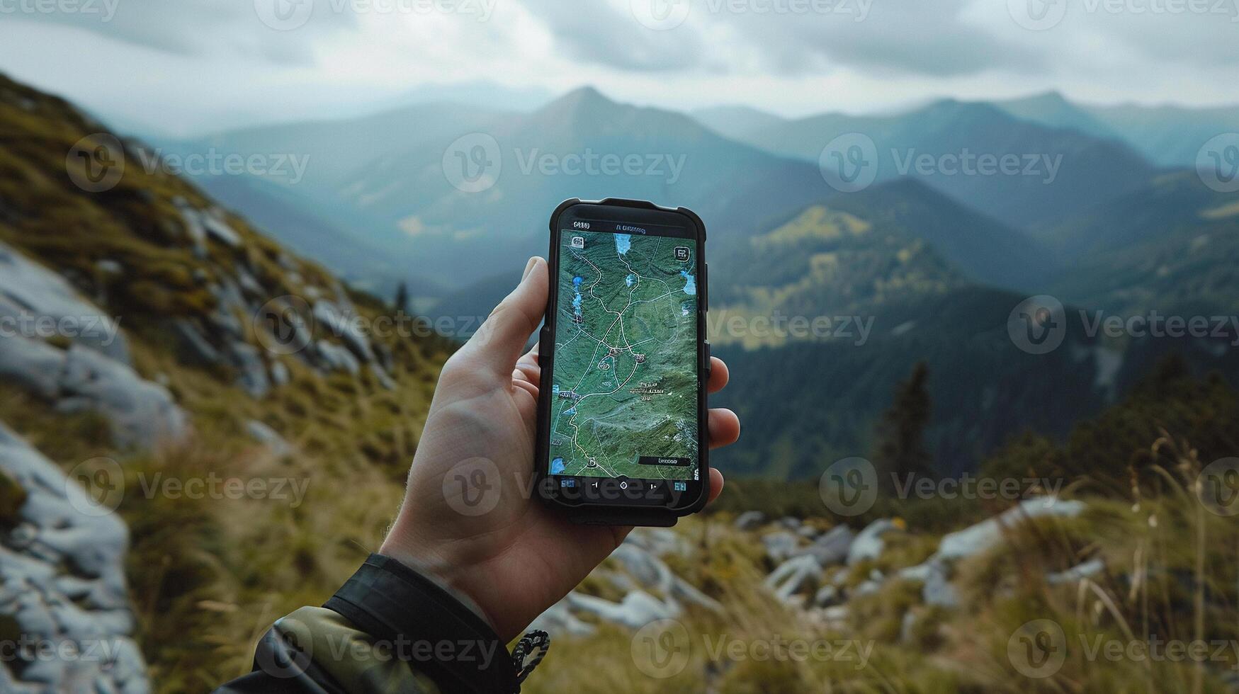 solitario escursioni trasformato con un' collegato indossabile, integrando mappe e Salute statistiche per mantenere avventurieri impegnato con loro viaggio foto