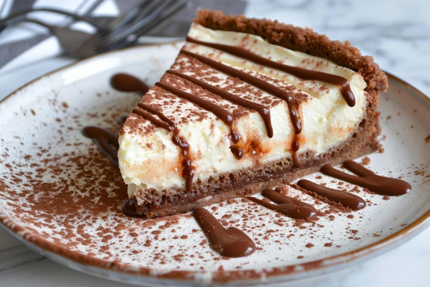 ricco e cremoso Tiramisù torta di formaggio foto