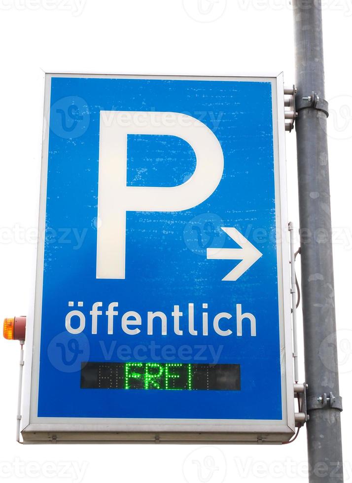 segno di parcheggio gratuito foto