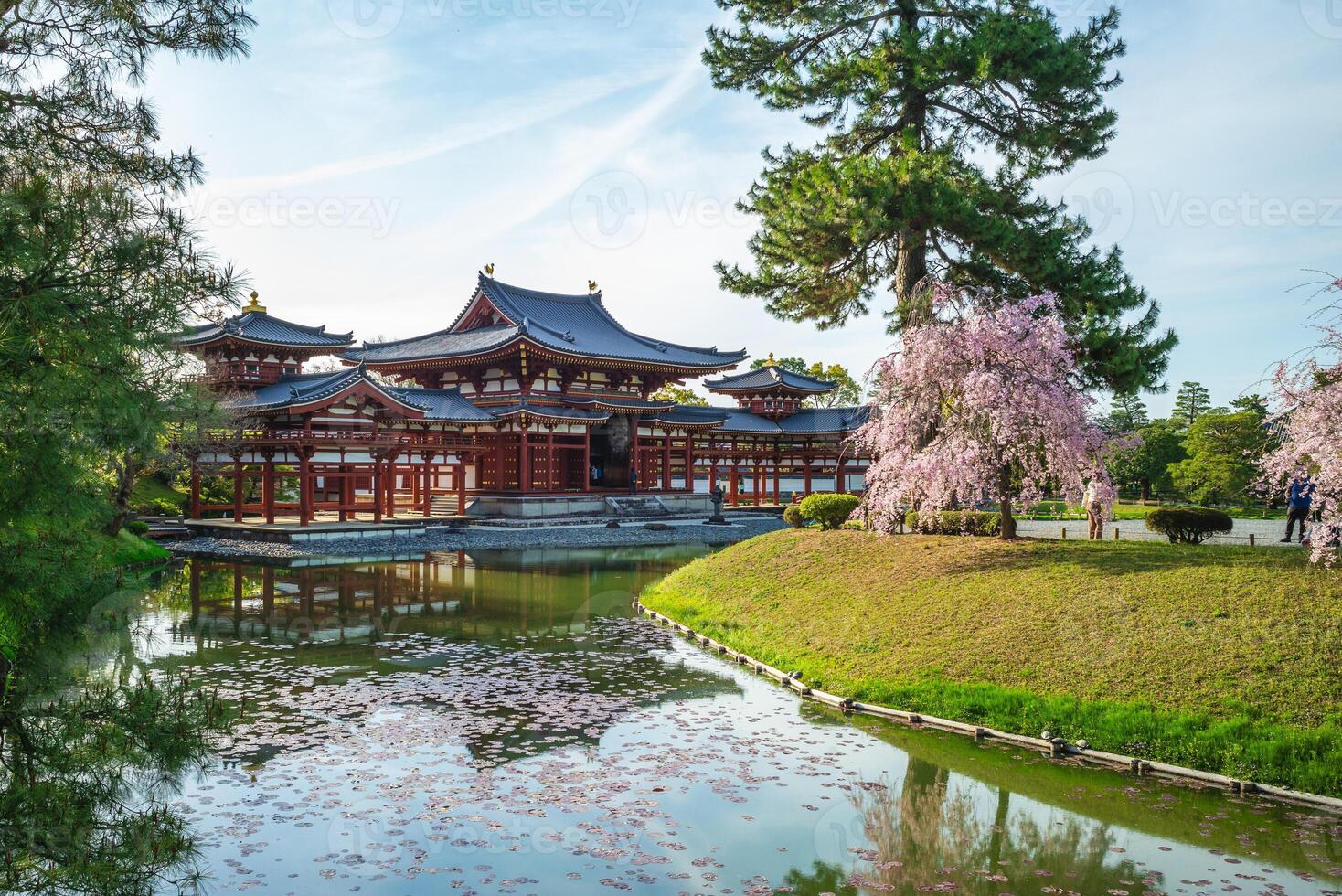 Fenice sala e jodo shiki giardino di byodoin nel kyoto, Giappone foto