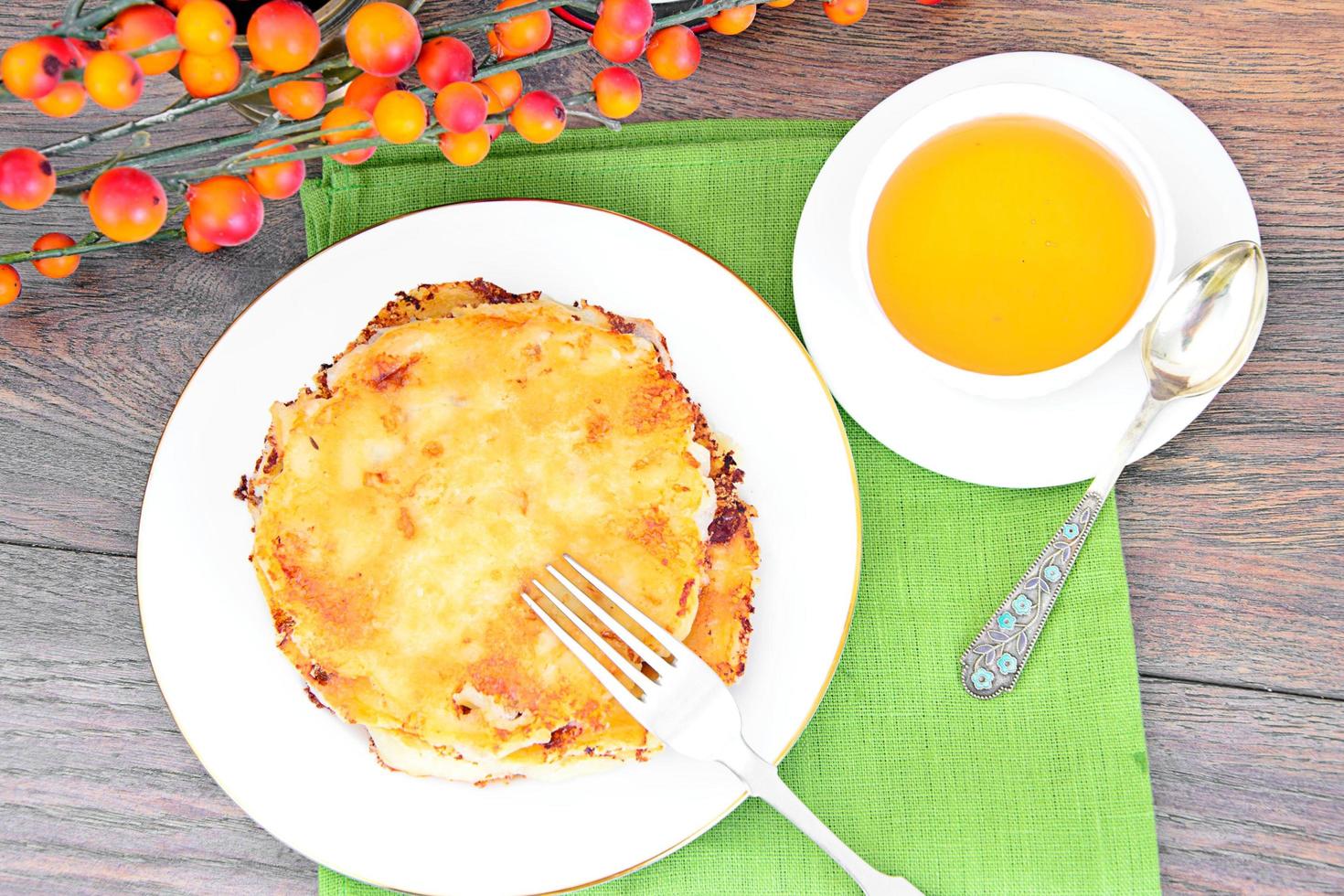 frittelle di formaggio con miele foto