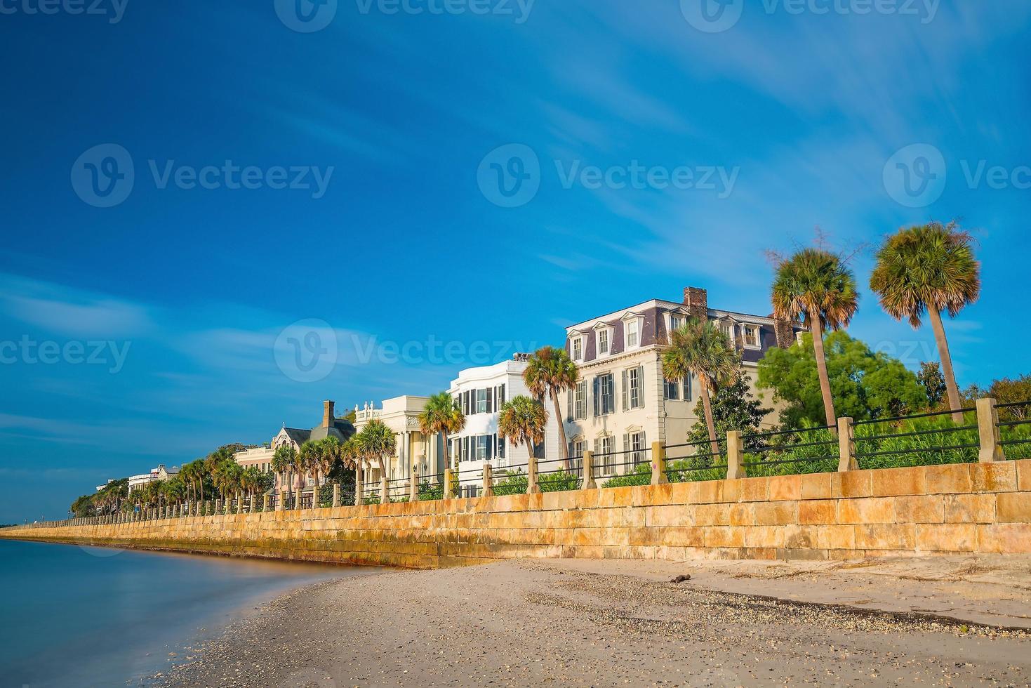 Battery Park nella storica zona del lungomare di charleston foto