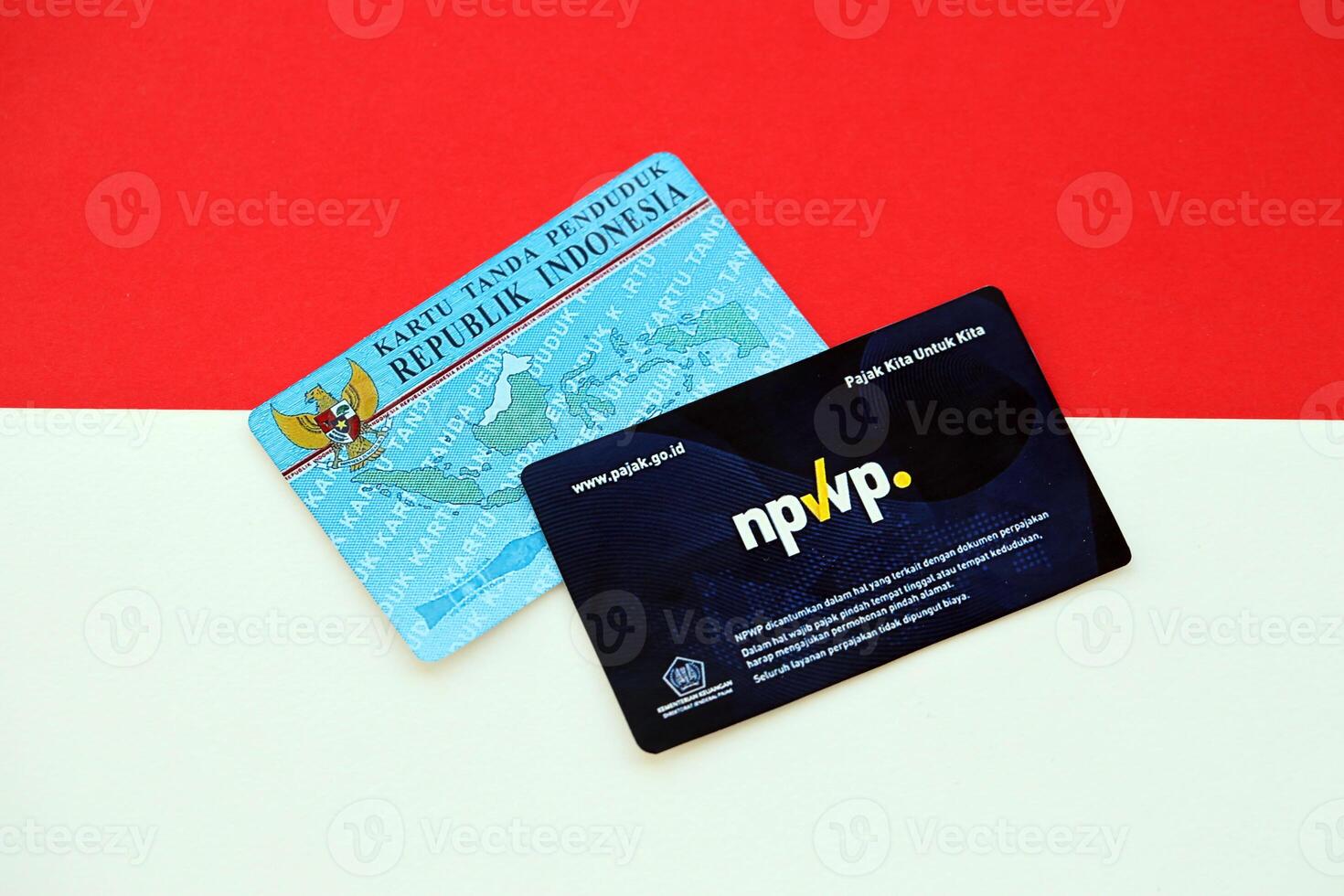 indonesiano npwp nuovo imposta id numero e ktp identità carta per contribuenti e cittadini foto