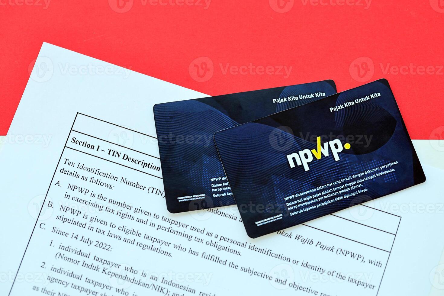 Indonesia npwp nuovo imposta id numero carta originariamente chiamato nomor pokk wajib pajak foto