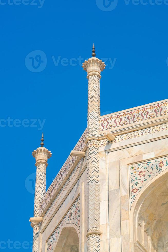 dettagli delle decorazioni in taj mahal foto