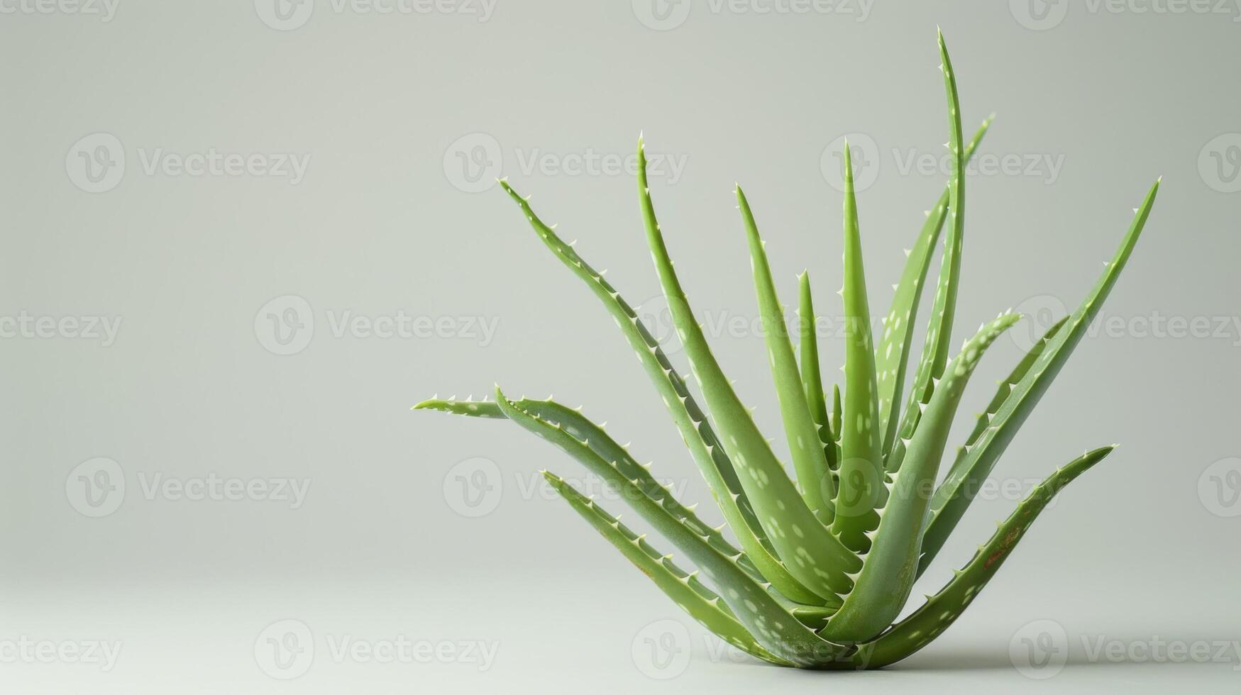 aloe Vera pianta in mostra verde succulento guarigione medicinale proprietà e erbaceo cura della pelle benefici foto