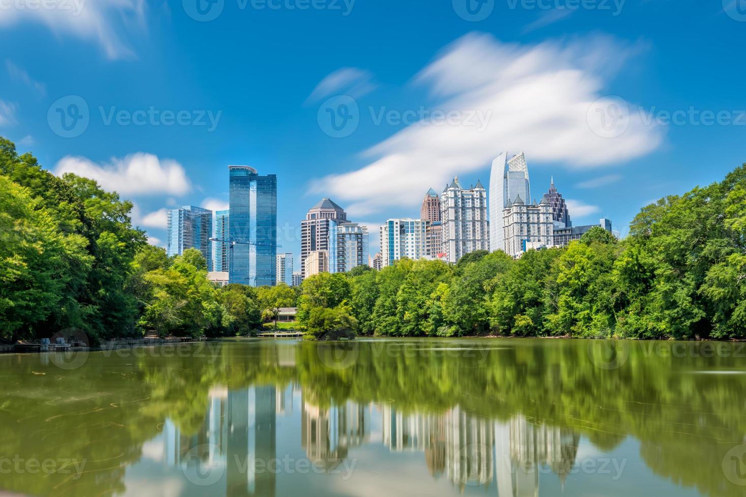 skyline di midtown atlanta dal parco foto