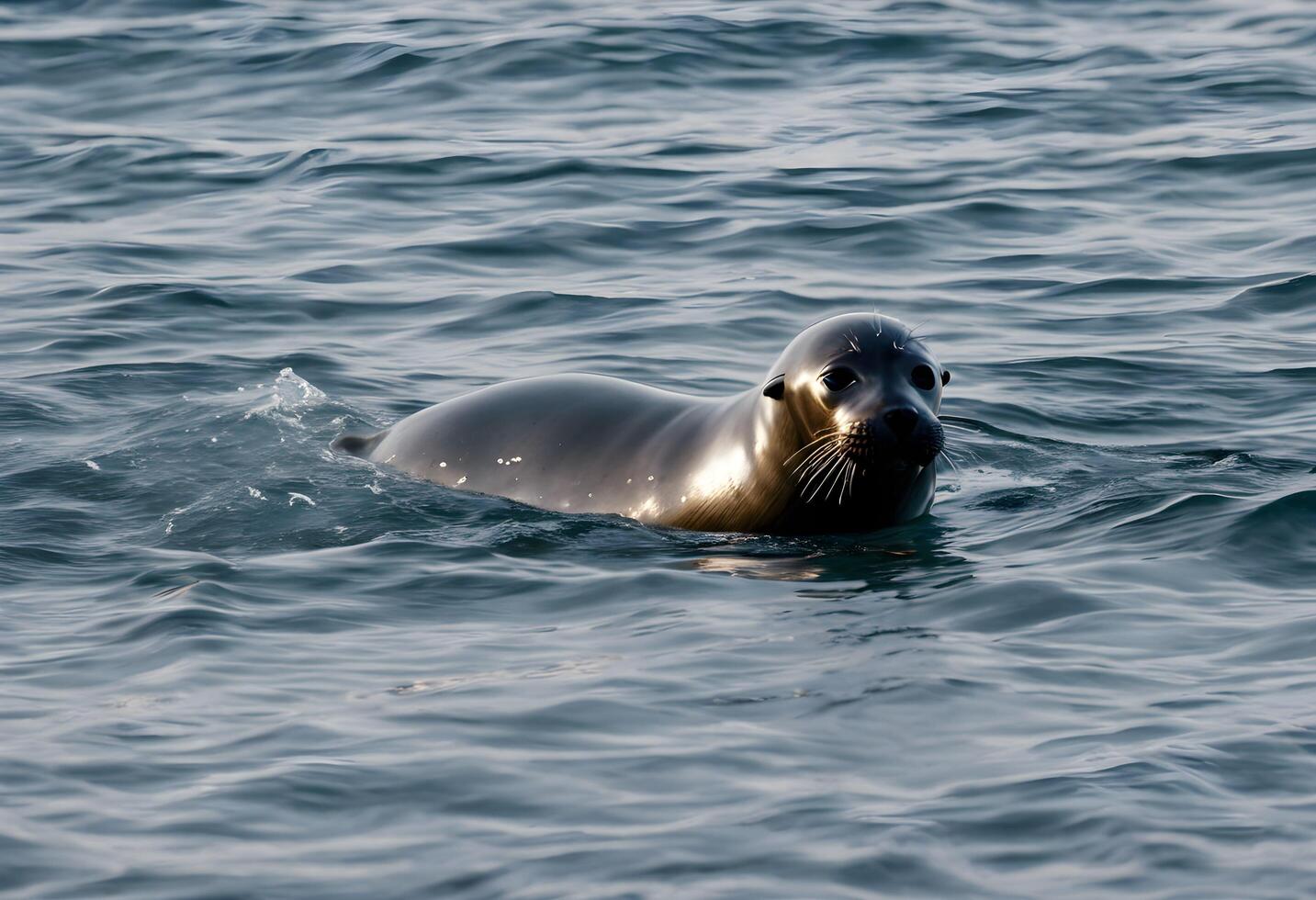 un' Visualizza di un' grigio foca nel il acqua foto