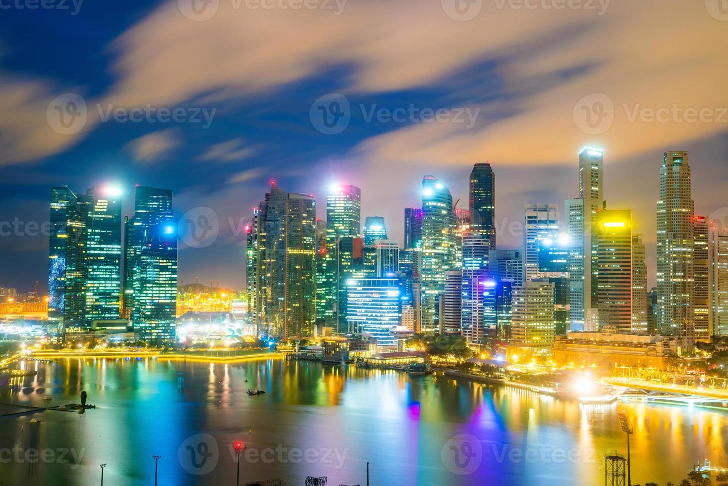 skyline del centro di singapore foto