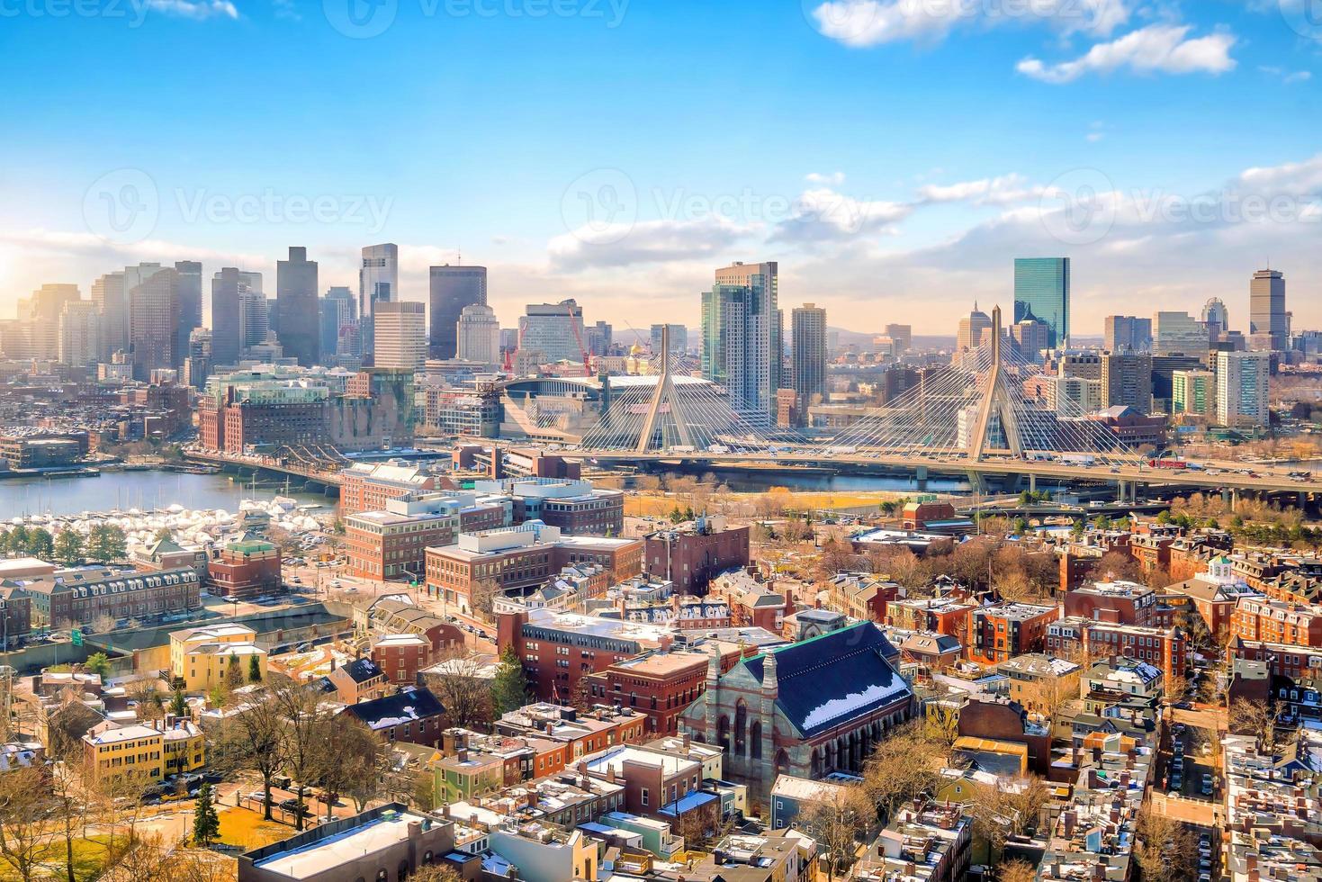 lo skyline di boston nel massachusetts, usa foto