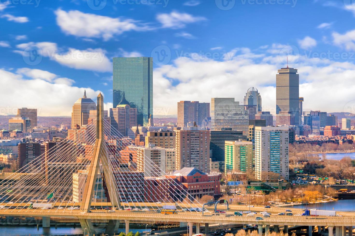 lo skyline di boston nel massachusetts, usa foto