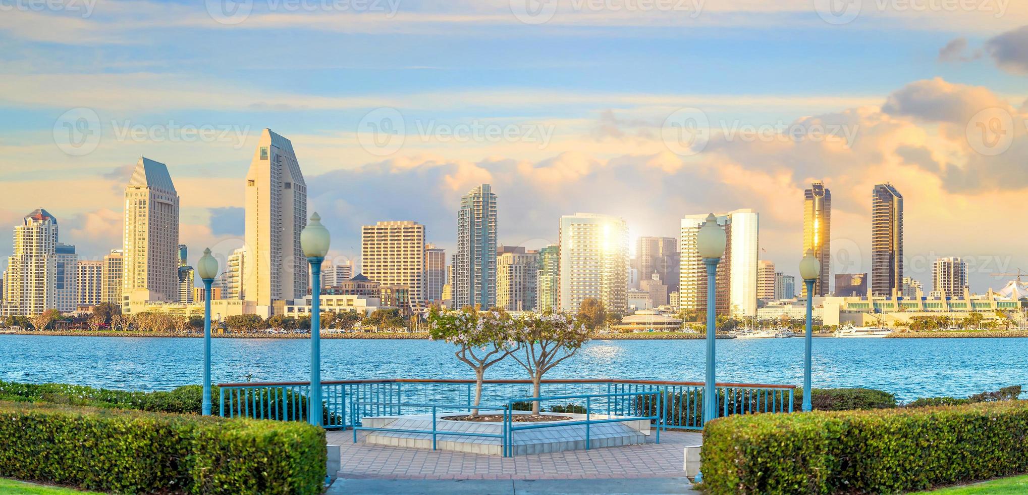 panorama del centro di san diego, california foto