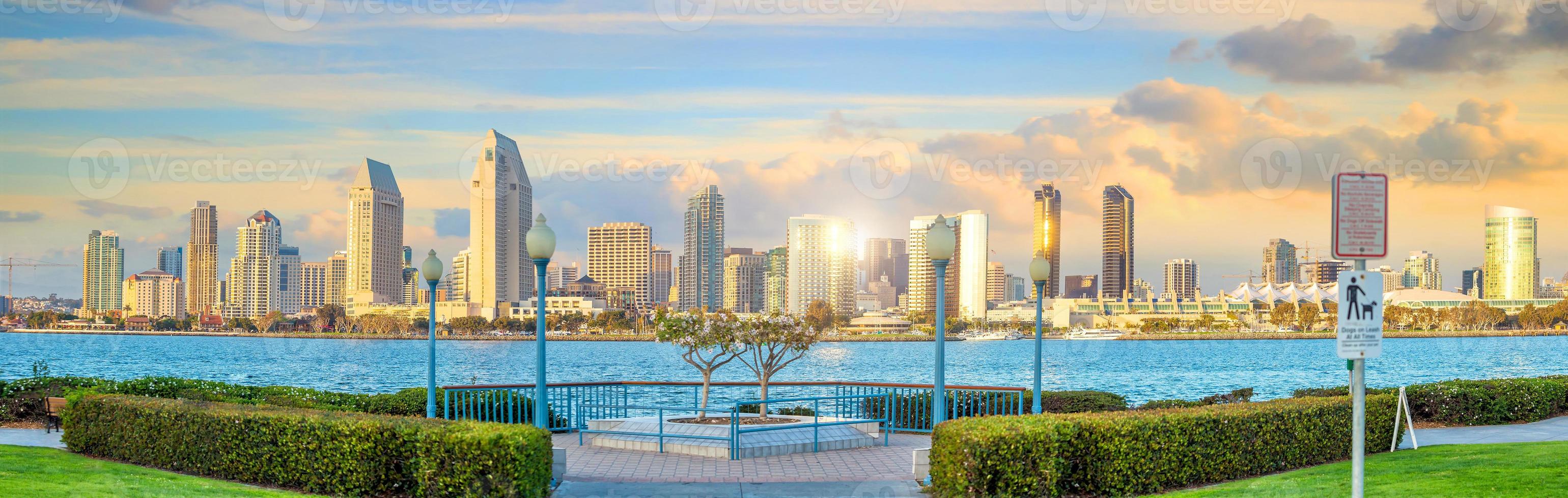 panorama del centro di san diego, california foto