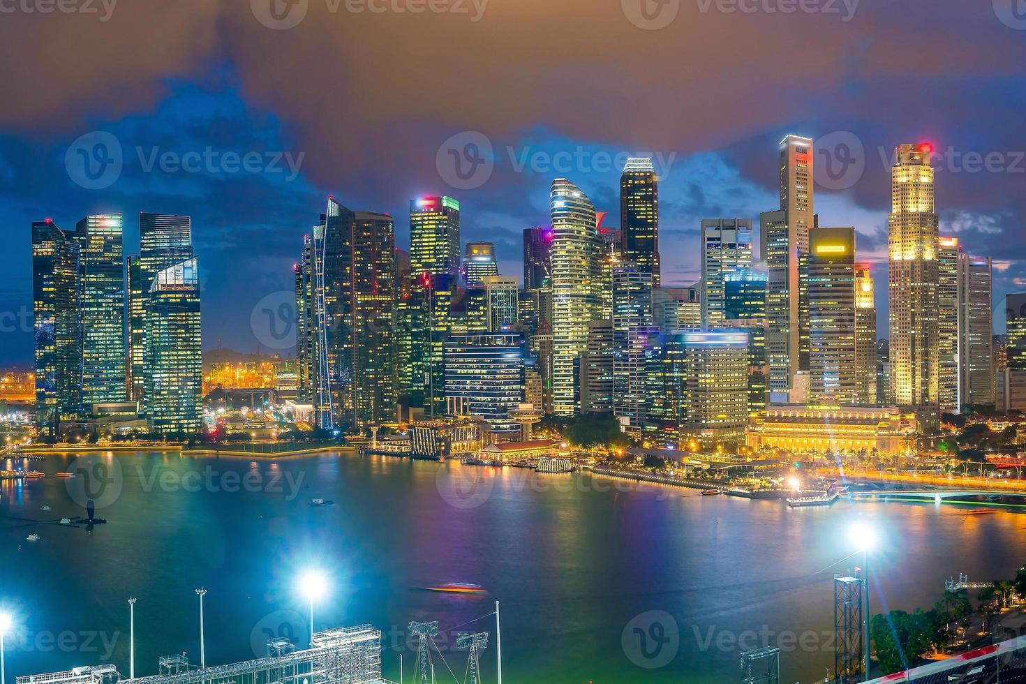 skyline del centro di singapore foto
