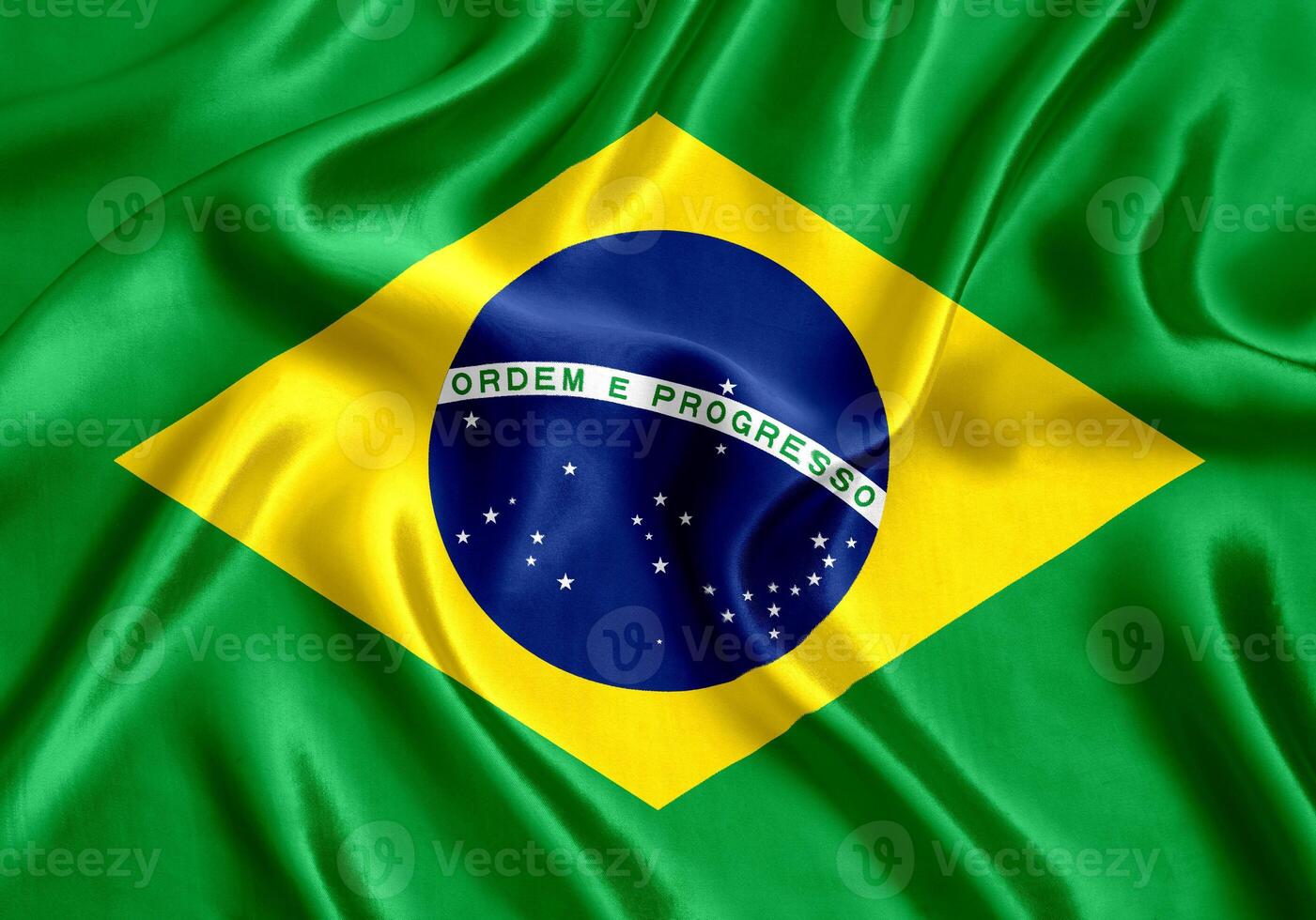 bandiera di brasile seta avvicinamento foto