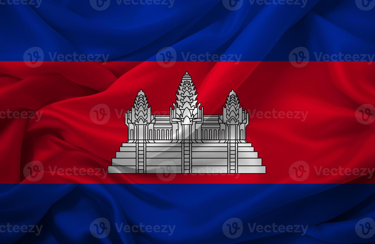 agitando cambogiano bandiera foto