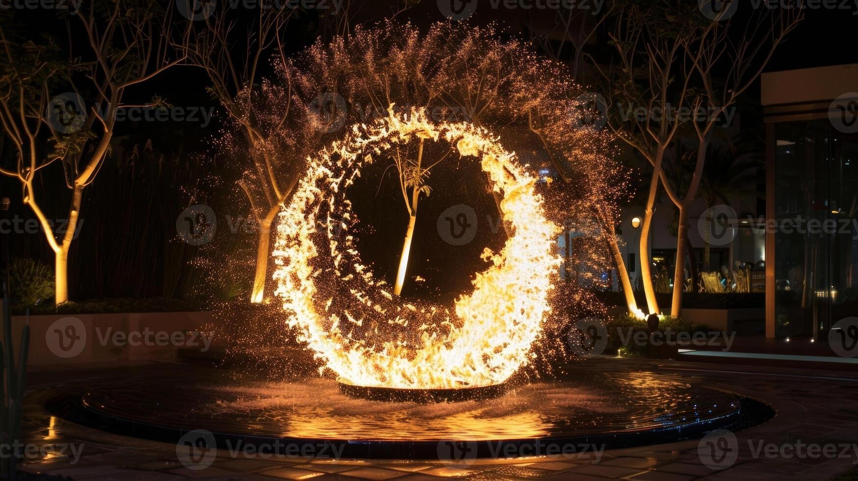 il fiamme sembrare per danza lungo con il rotante caratteristica la creazione di un' ipnotizzante visivo Schermo. 2d piatto cartone animato foto