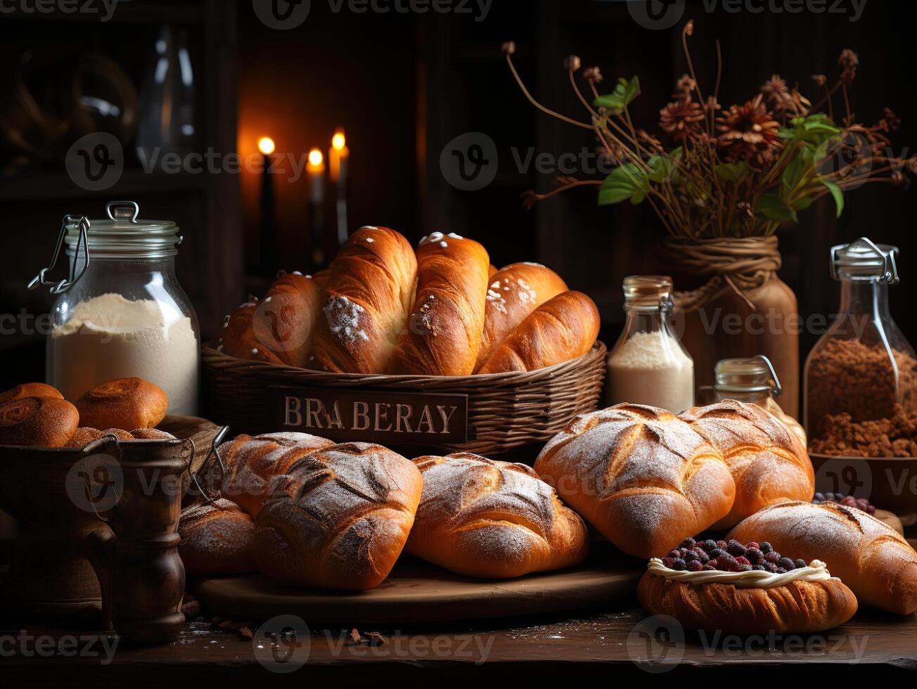 ai generato assortito al forno merce generativo ai foto