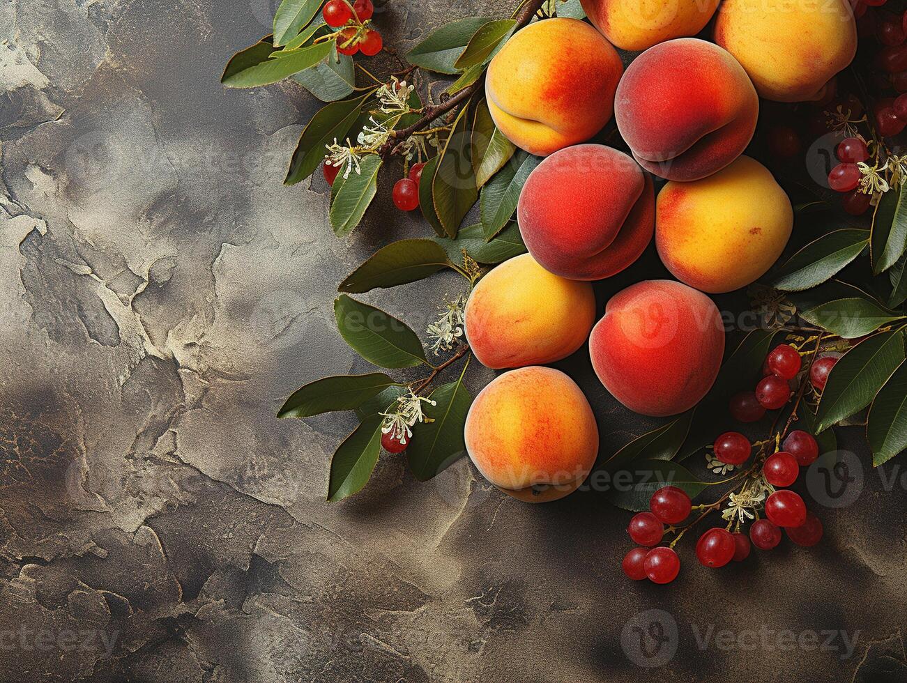 ai generato mele pere frutti di bosco struttura generativo ai foto