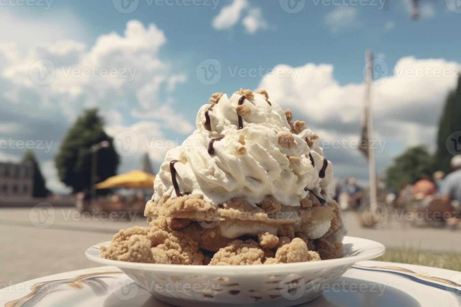 delizioso ghiaccio crema tazza foto