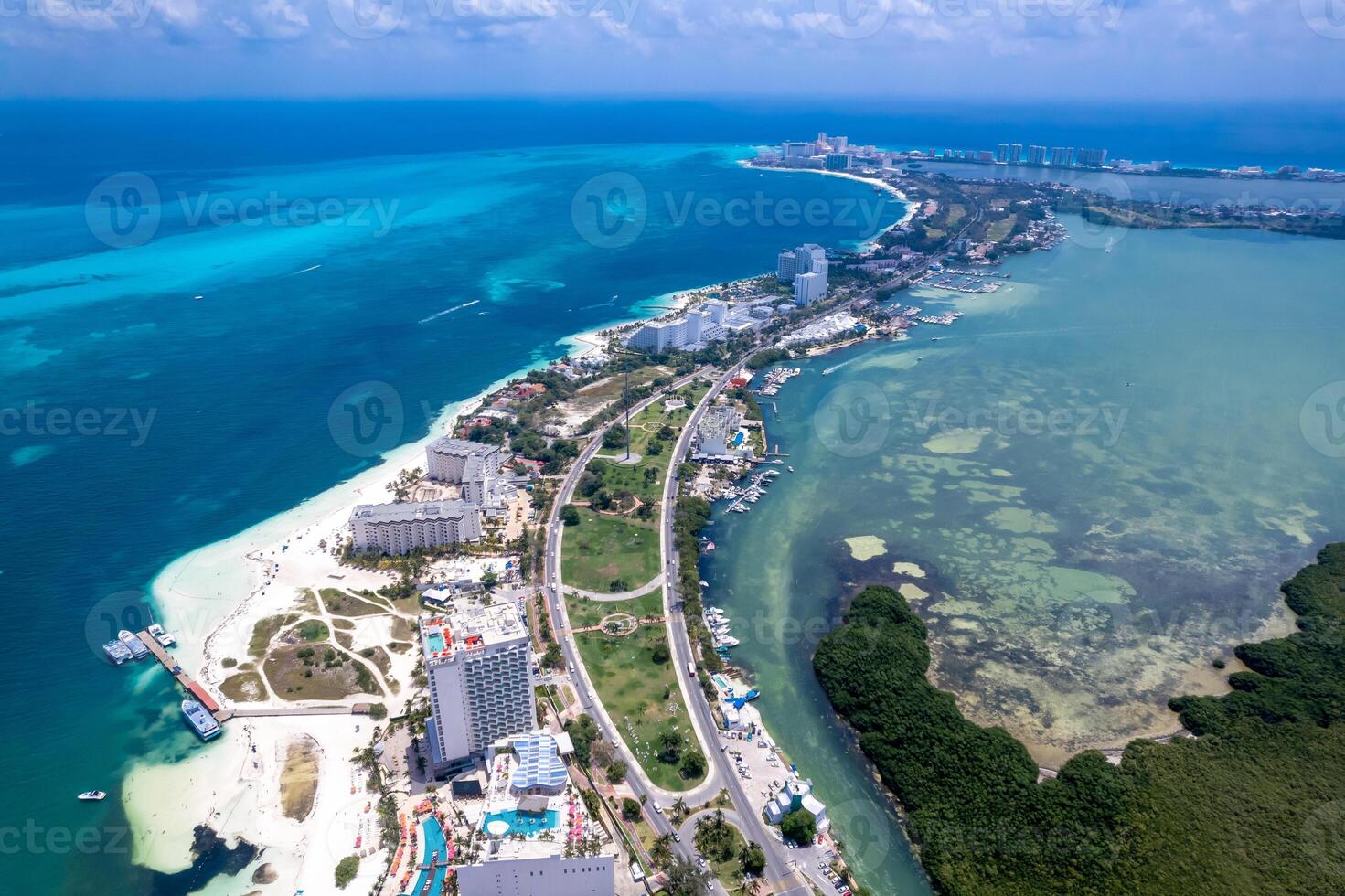 aereo Visualizza di cancun Hotel zona, Messico foto