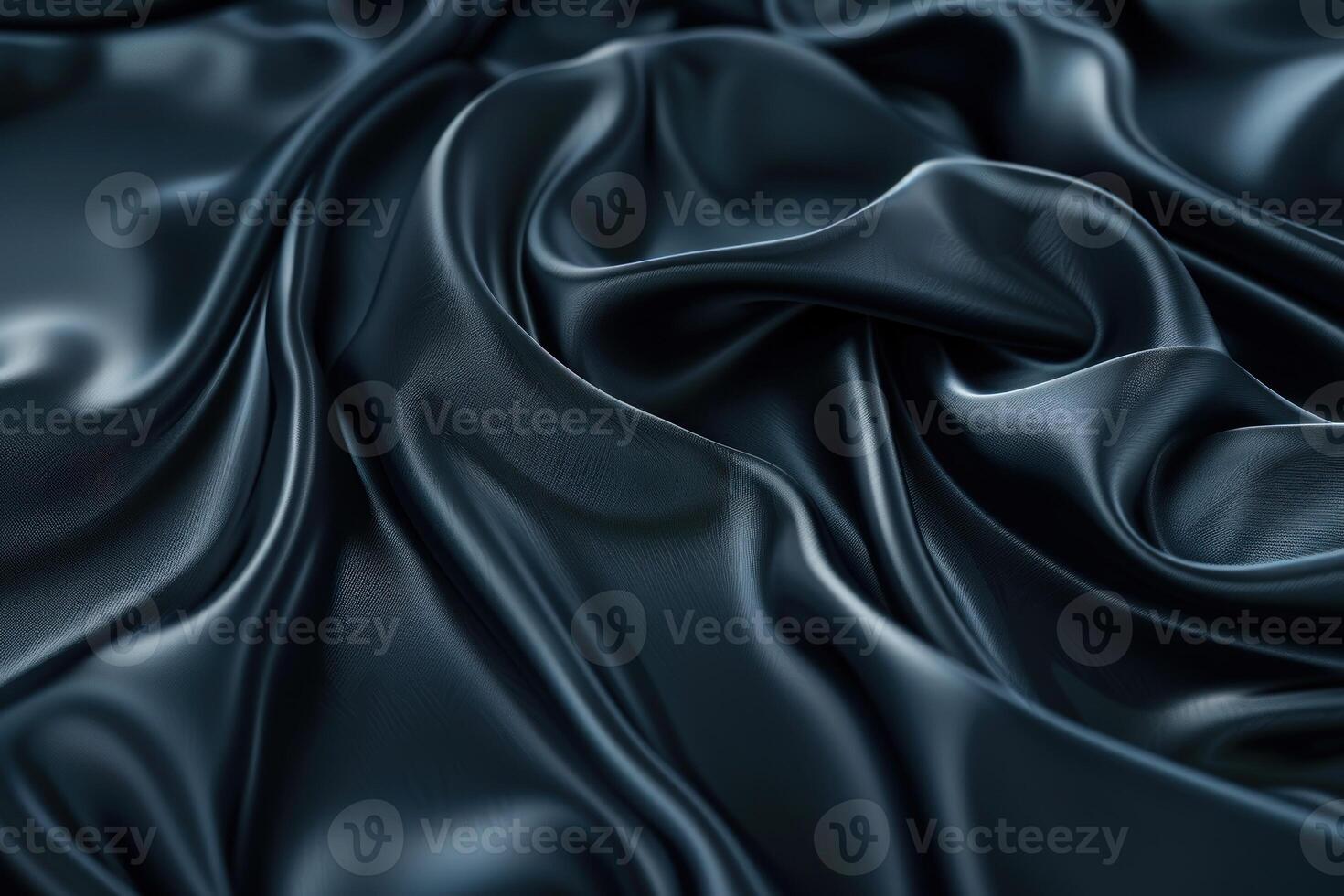 nero seta struttura lussuoso raso per astratto sfondo. tessuto di buio tono foto