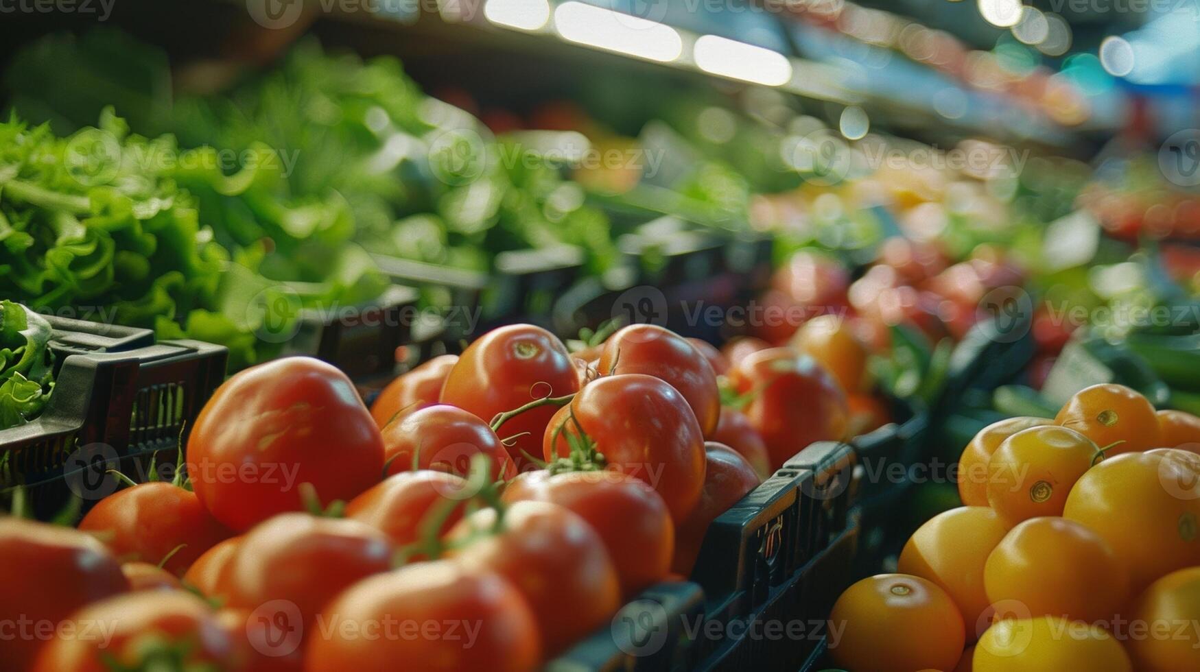 il soddisfazione di supporto Locale agricoltori e piccolo aziende mentre shopping per salutare sostenibile cibo opzioni foto