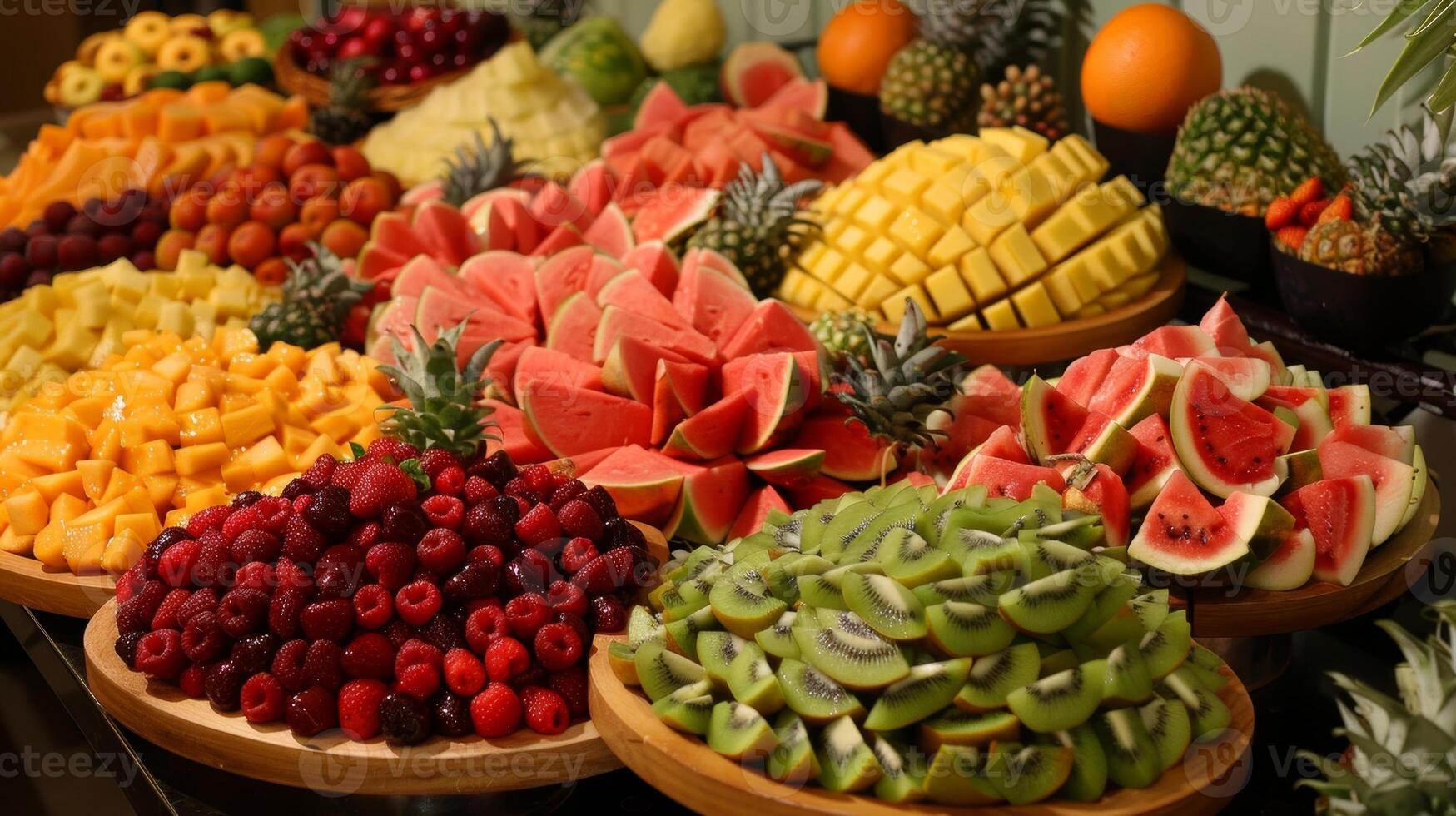 un' celebrazione di diversità ogni frutta su Questo buffet rappresenta un' diverso angolo di il globo foto