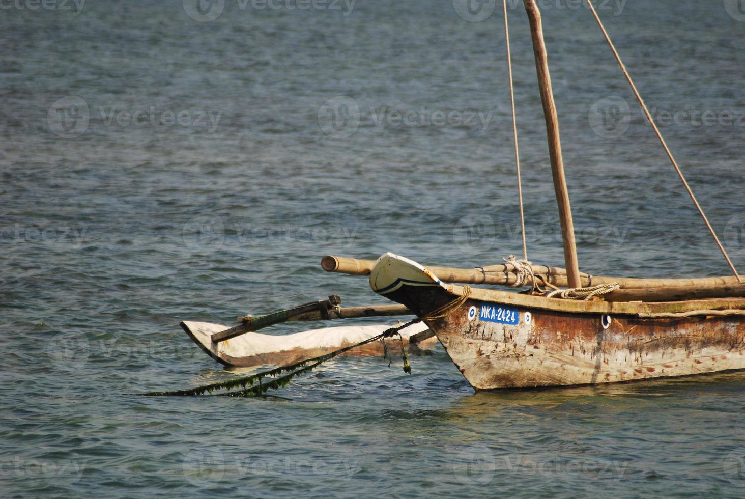 barche, spiaggia, cielo blu, zanzibar foto