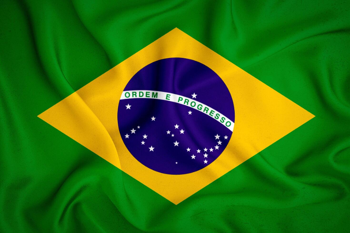 brasile bandiera sfondo. brasile bandiera con tessuto struttura foto