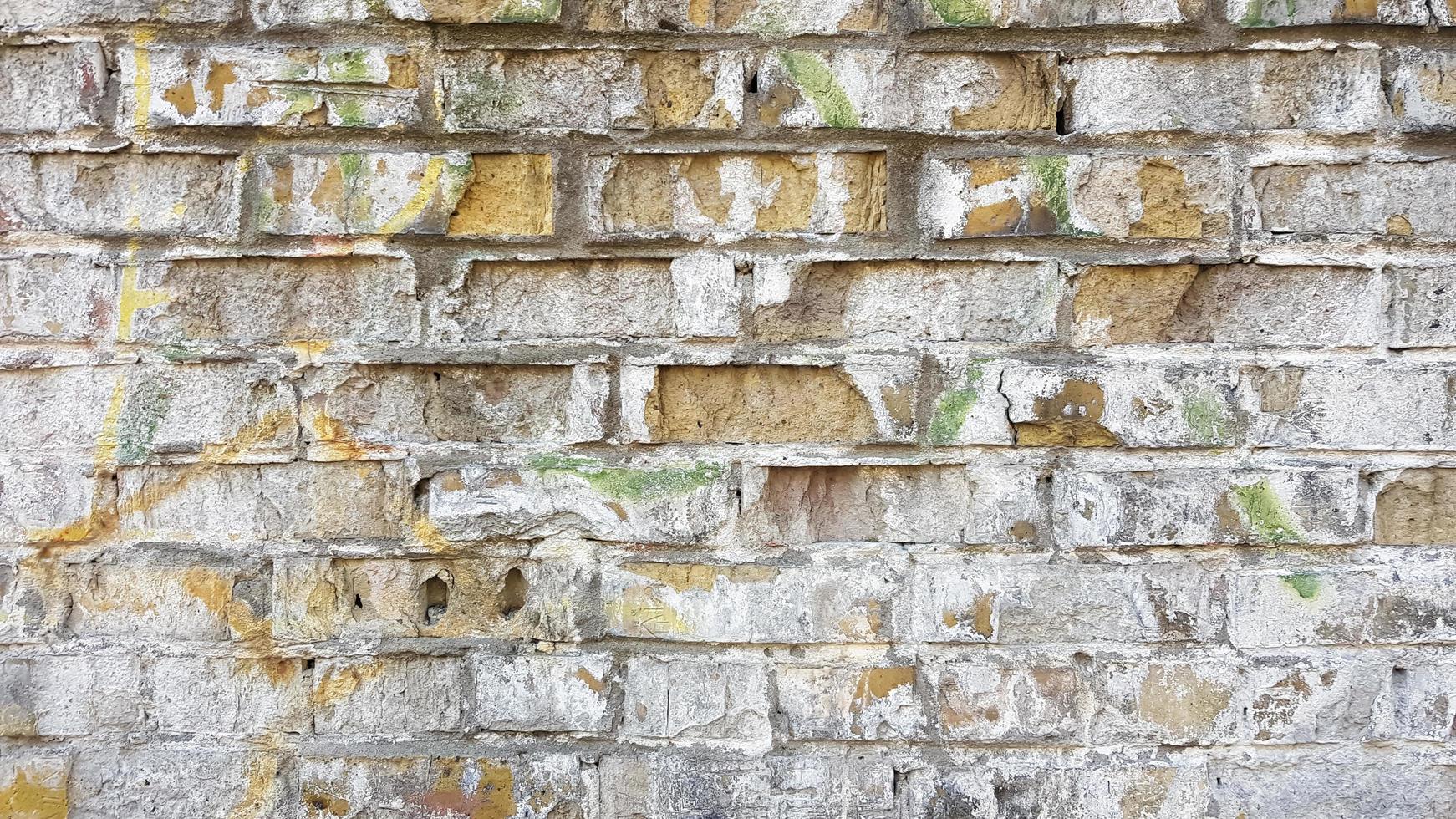 sfondo di un vecchio muro di mattoni sporco. foto