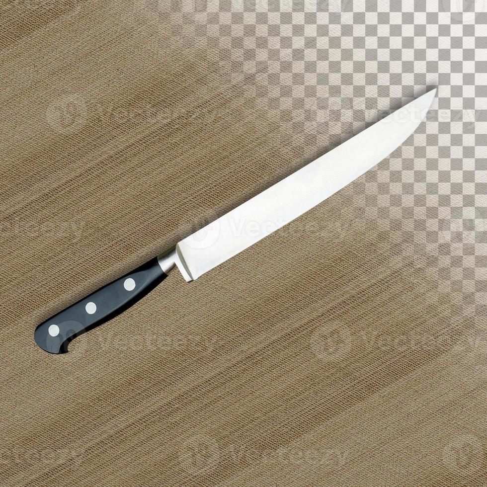 coltello da cucina dello chef isolato su sfondo trasparente foto